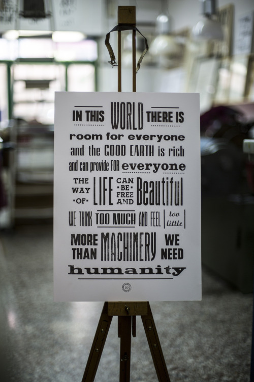 Manifesto — In This World There Is Room For Everyone (Charlie Chaplin)