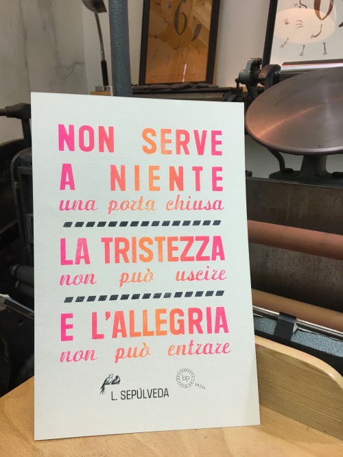 Print — La Tristezza e L'Allegria (L. Sepúlveda)